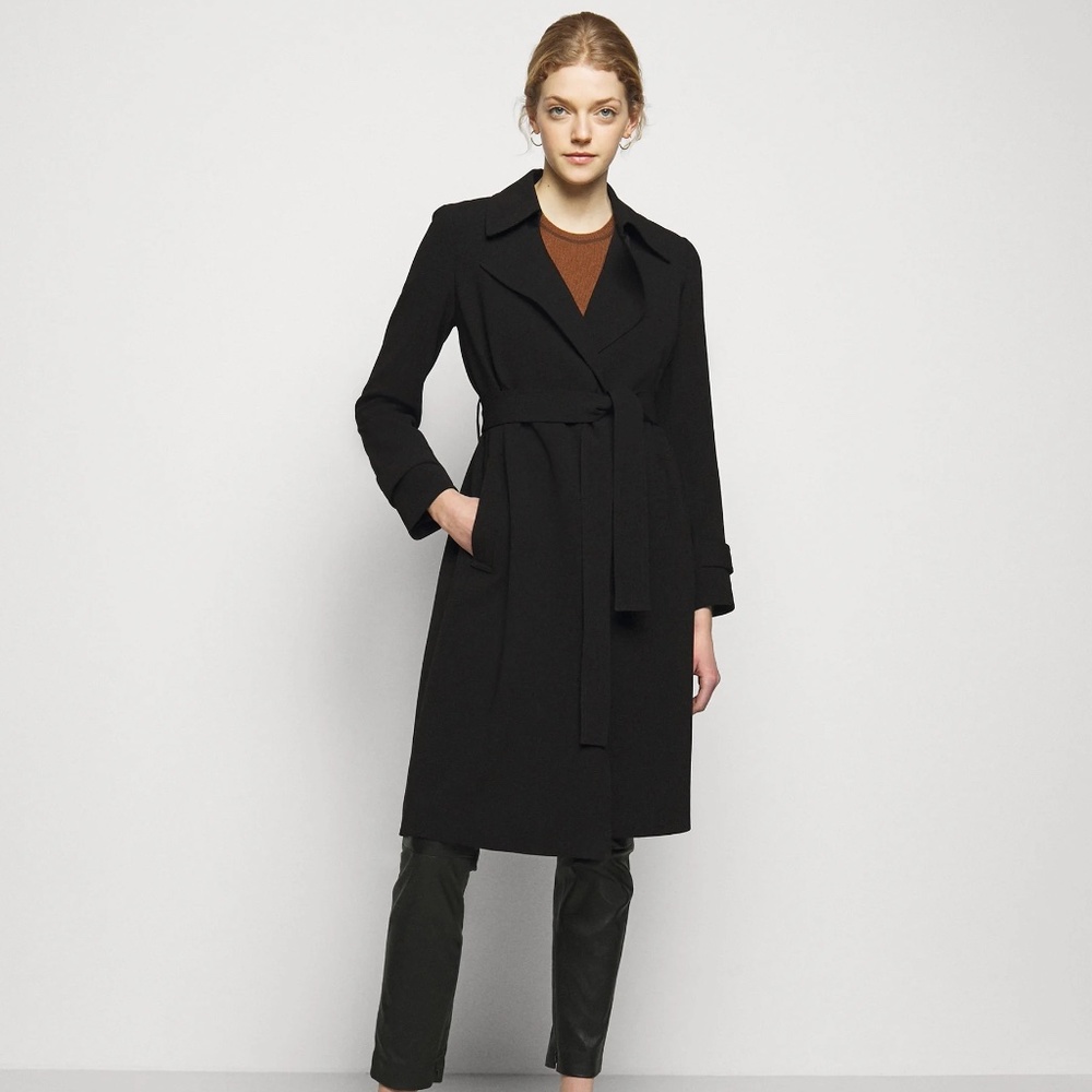 THEORY Oaklane Trench Coat in Admiral Crepe